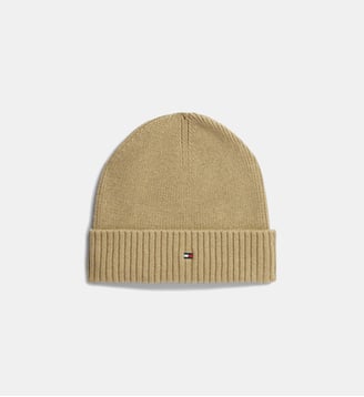 Bonnet en coton et cachemire - Tommy Hilfiger - Camel