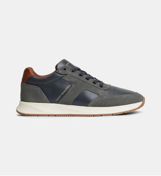 Baskets basses signature - Tommy Hilfiger - Bleu gris
