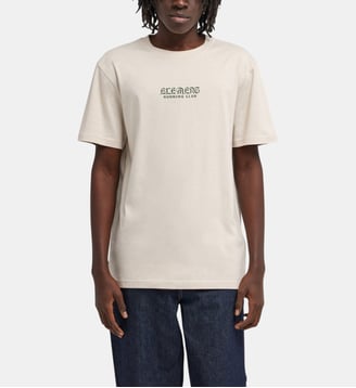 T-shirt droit coton imprimé fantaisie signature - Element - Beige
