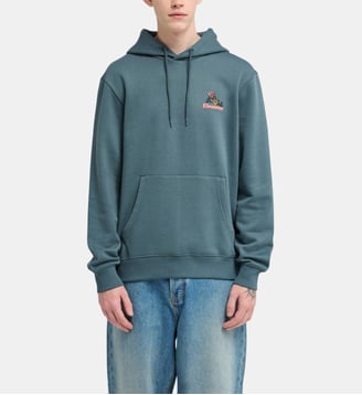 Hoodie ample coton mélangé imprimé fantaisie - Element - Bleu gris
