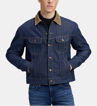 Veste Rider droite coton denim - Lee - Bleu brut