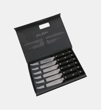 Coffret 6 couteaux à steak - Jean Dubost - Noir