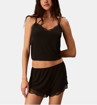 Short de nuit fluide - Calvin Klein - Noir