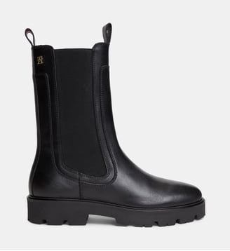 Boots Chelsea à talon - Tommy Hilfiger - Noir