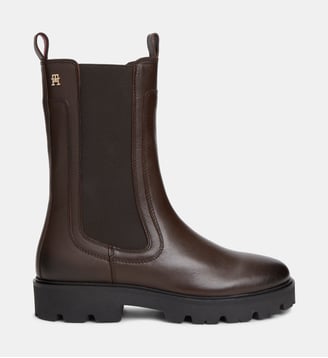Boots Chelsea à talon - Tommy Hilfiger - Marron