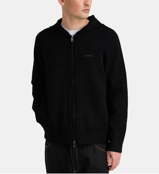 Pull à capuche zippé - Calvin Klein - Noir