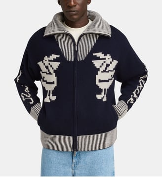 Pull col camionneur Pelican - Maison Labiche - Bleu et blanc