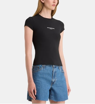 T-shirt cintré signature coton - Alexander Wang - Noir