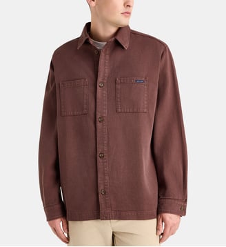 Surchemise Monge en sergé - Maison Labiche - Marron bordeaux
