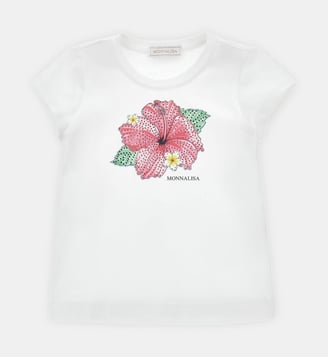 T-shirt Flower - Monnalisa - Blanc