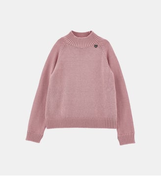 Pull en maille à volants - Monnalisa - Blush rose