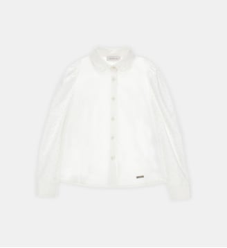 Chemise en satin - Monnalisa - Blanc