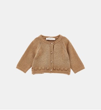 Gilet festonné - Monnalisa - Marron clair