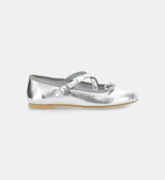 Ballerines à brides cloutées - Monnalisa - Argenté