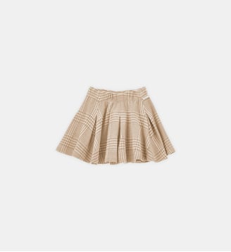Minijupe plissée - Monnalisa - Écru et beige