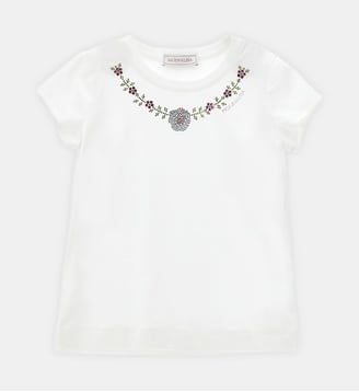 T-shirt à strass - Monnalisa - Blanc