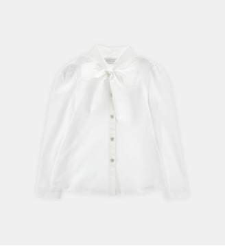 Chemise à nœud - Monnalisa - Blanc