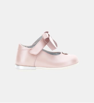 Ballerines à bride nœud papillon - Monnalisa - Rose clair