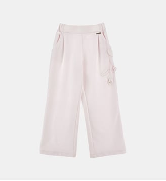 Pantalon culotte à détails 3D - Monnalisa - Rose