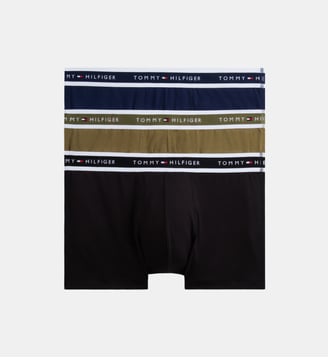 Lot de 3 boxers siglés - Tommy Hilfiger - Kaki et bleu