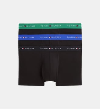 Lot de 3 boxers coton stretch signature - Tommy Hilfiger - Noir