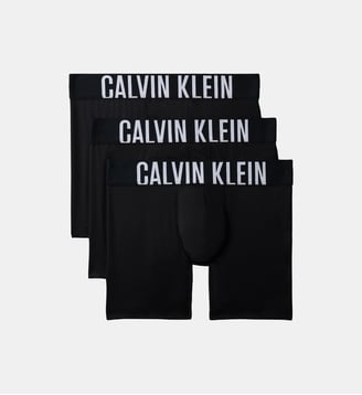 Lot de 3 boxers nylon stretch signature - Calvin Klein - Noir