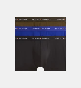 Lot de 3 boxers signature - Tommy Hilfiger - Bleu et kaki