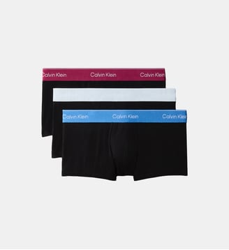 Lot de 3 boxers coton stretch signature - Calvin Klein - Noir et multicolore