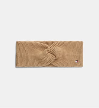 Bandeau en maille drapeau - Tommy Hilfiger - Beige foncé