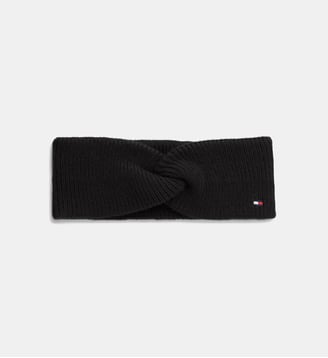 Bandeau en maille drapeau - Tommy Hilfiger - Noir