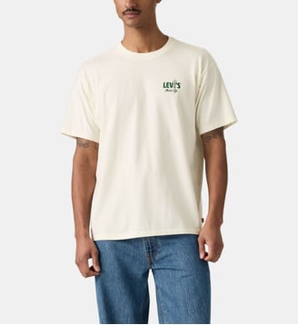 T-shirt coton motif graphique - Levi's - Blanc et vert