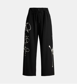 Pantalon large fluide graffitis - Y-3 - Noir