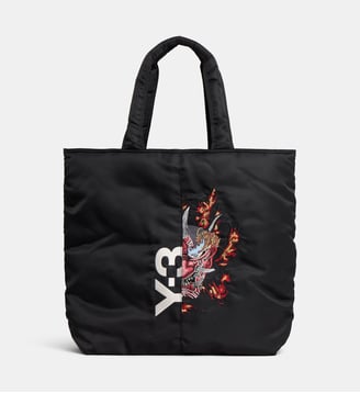 Sac cabas Yaksha signature et graphique - Y-3 - Noir