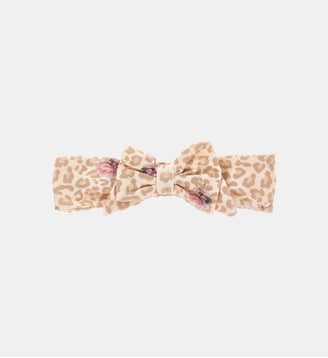 Bandeau à nœud en coton - Monnalisa - Léopard
