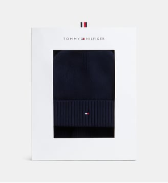 Coffret bonnet et écharpe drapeau - Tommy Hilfiger - Espace bleu