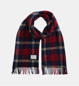 Écharpe en laine - Tommy Hilfiger - Bleu et rouge