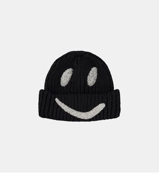 Bonnet en maille smiley - Molo - Noir