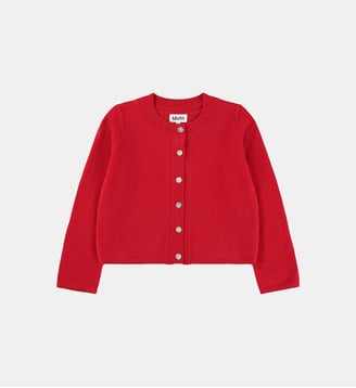 Gilet droit en laine - Molo - Rouge