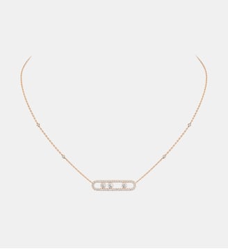Collier pavé diamant en or rose - Messika - Or rose