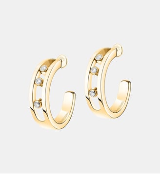 Boucles d'oreilles créoles diamant en or jaune - Messika - Or jaune