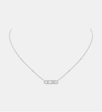 Collier diamant - Baby Move - pavé en or blanc - Messika - Or blanc