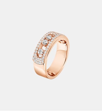 Bague diamant pavée en or rose - Messika - Or rose