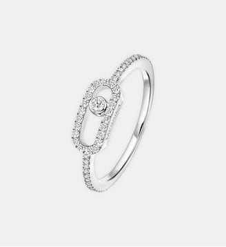 Bague pavée diamant en or blanc - Messika - Or blanc