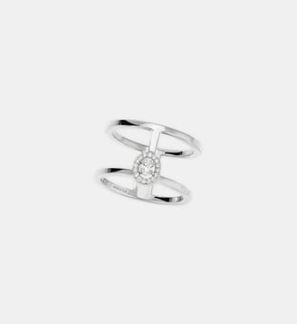 Bague diamant 2 rangs en or blanc - Messika - Or blanc