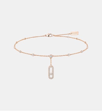 Bracelet de cheville diamant en or rose - Messika - Or rose