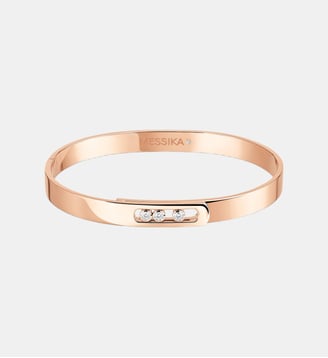 Bracelet jonc diamant en or rose - Messika - Or rose