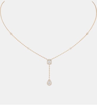 Collier cravate diamant en or rose - Messika - Or rose