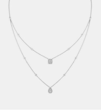 Collier diamant 2 rangs en or blanc - Messika - Or blanc