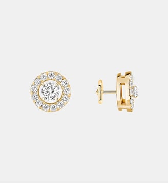 Puces d'oreilles diamant ronds or jaune - XS - Messika - Or jaune