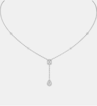 Collier cravate diamant en or blanc - Messika - Or blanc